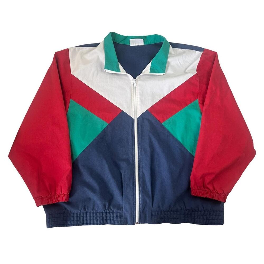 90s windbreaker jacket colorful sz 20 alfred dunner